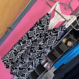 Black Pink Republic lace Aztec flowy summer dress